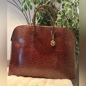 Vintage Escada leopard print weekender/travel bag